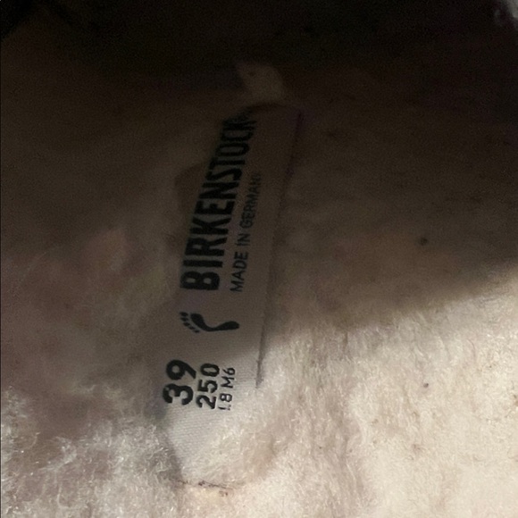 Birkenstock Plaid Zermatt shearling Slippers - Black and Cream - Picture 2 of 4